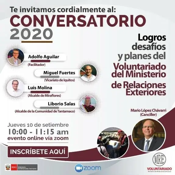 Pieza de convocatoria del conversatorio virtual 2020