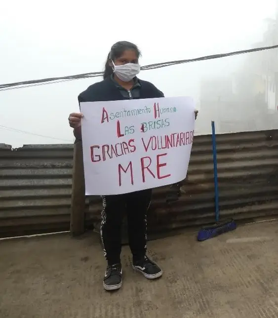 Agradecimiento de una beneficiaria de Las Brisas