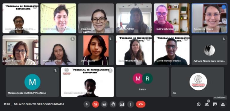 Clausura virtual del programa de reforzamiento escolar
